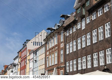 Old Nyhaven Port, Famous Place In Copenhagen, Denmark.