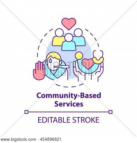 Community Based Services Concept Icon. Improve Public Health. Medical Care Service Abstract Idea Thi