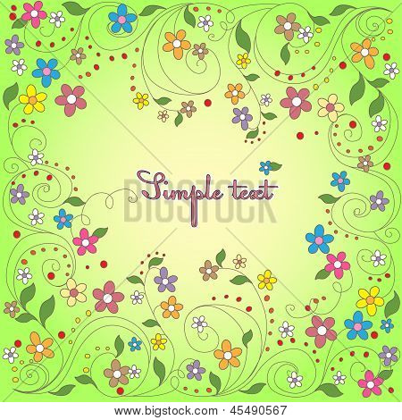 Background with flowers