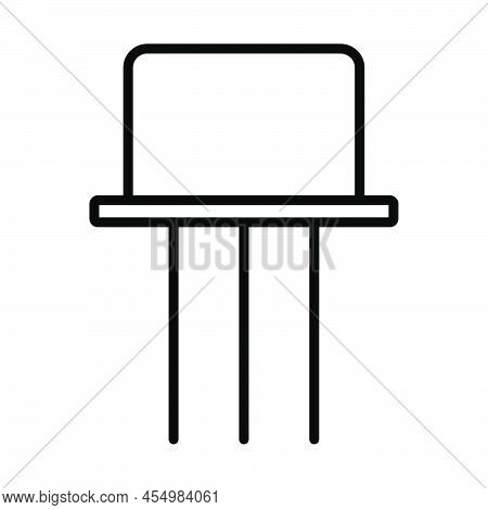 Transistor Icon. Bold Outline Design With Editable Stroke Width. Vector Illustration.