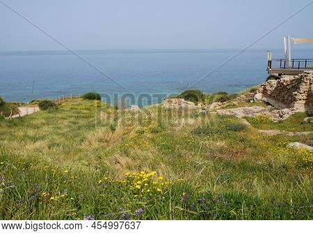Antique Greek Ruins Near The Park Apollonia, Israel