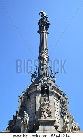 Columbus's Column In Barcelona.