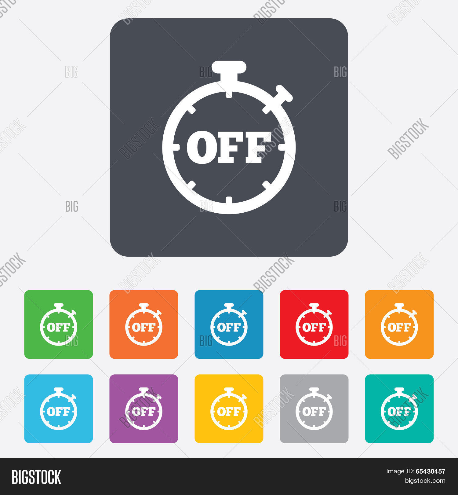 Timer Off Sign Icon. Vector & Photo (Free Trial) | Bigstock