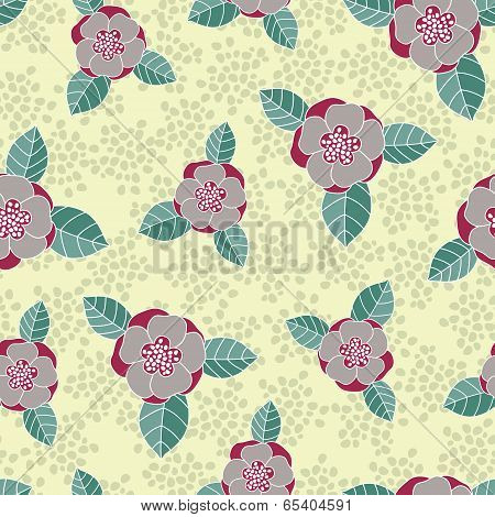 Seamless vector rose pattern