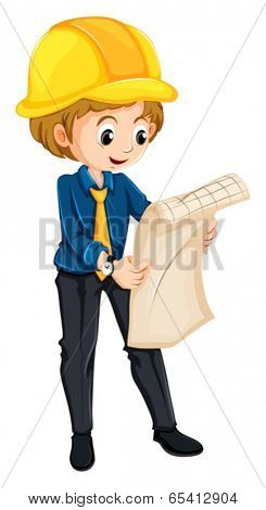 An engineer watching his sketch plan