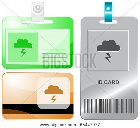 Storm. Vector id cards.