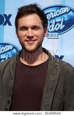 LOS ANGELES - MAY 21:  Phillip Phillips at the American Idol Season 13 Finale at Nokia Theater at LA Live on May 21, 2014 in Los Angeles, CA