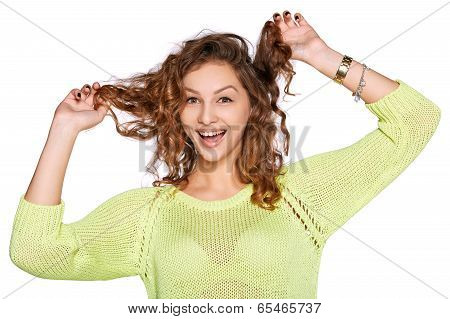 young sming woman