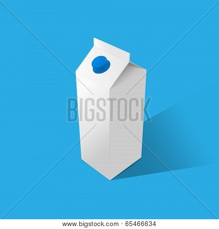 Milk Template on a Blue Background