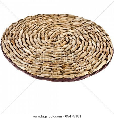 Wicker placemat with clipping path