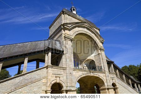 saint anne d'auray entrance to the basilica in brittany, france