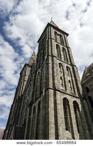 Old Abbey In Small Belgium City