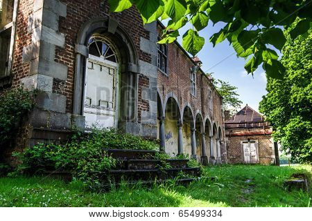 Old Abbey In Small Belgium City