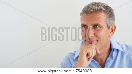 Portrait Of Mature Businessman Thinking About The Project