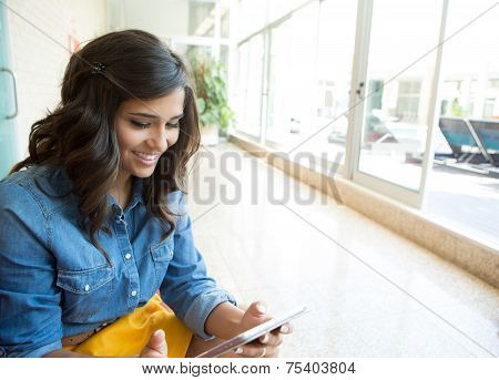 Woman Using Tablet