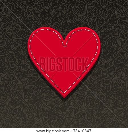 Needlecraft Heart, vector eps10 illustration