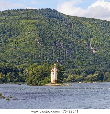 Maeuseturm In Bingen, Germany Rhine Valley