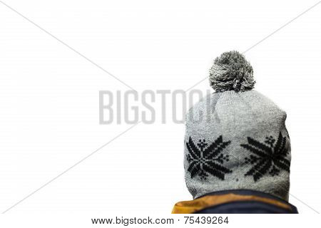 Winter hat on a head