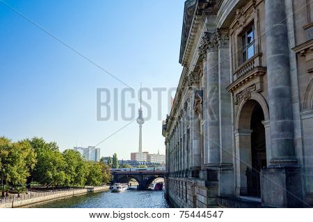 BERLIN, GERMANY- July 30: Tv tower or Fersehturm in Berlin on July 30, 2014. BERLIN, Germany.
