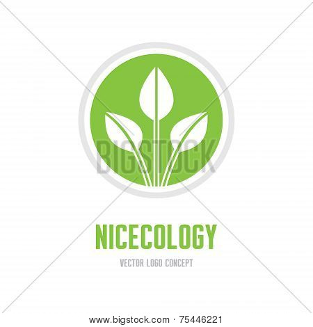 Nice ecology - vector logo concept