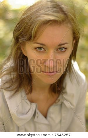 Vrouw in park