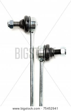 Close-up Of Steel Suspension Arms Of The Vehicle.
