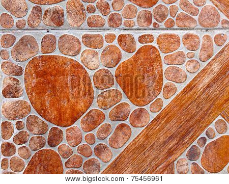 Wall Made Of Red Stone