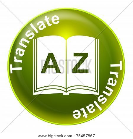Translate Sign Shows Convert To English And Language