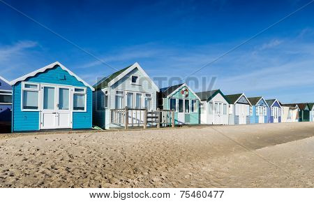 Beach Huts At Mudeford Spit