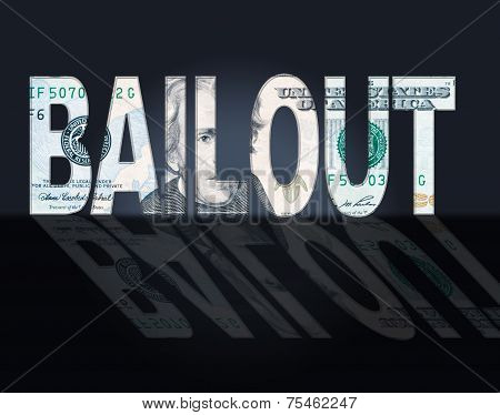 Bailout Dollars Means United States And Bailing