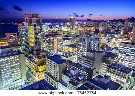 Kobe, Japan cityscape in the Motomachi and Port district.