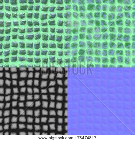Pavement Seamless Generated Texture (Diffuse, Bump, Normal)