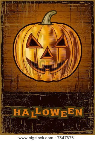 Halloween Jack O'Lantern. Vector