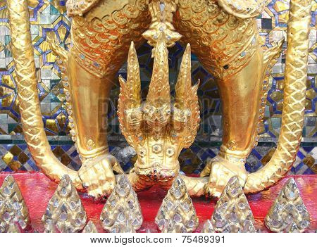 King Of Nagas And Golden Garuda Of Wat Phra Kaew