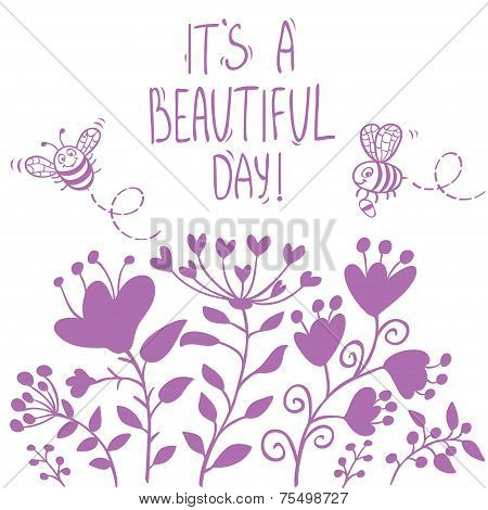 beautiful flowers silhouette