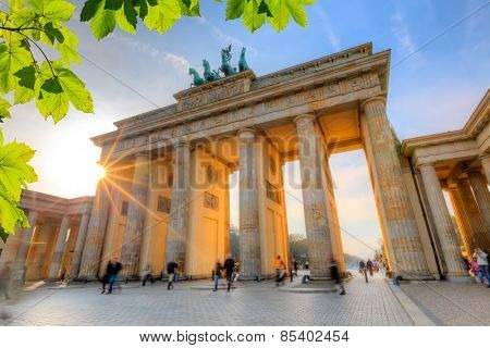 Brandenburg gate at summer, Berlin