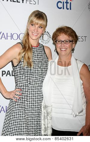LOS ANGELES - MAR 13:  Heather Morris, mother of fiance Taylor Hubbell at the PaleyFEST LA 2015 - 