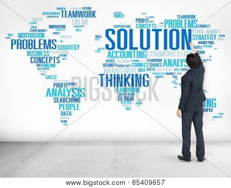 Solution Solve Problem Strategy Vision Decision Concept