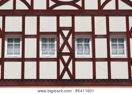 building with wooden beams