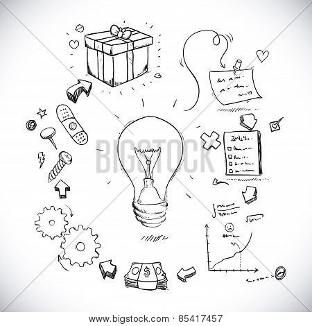 idea design over white background vector illustration