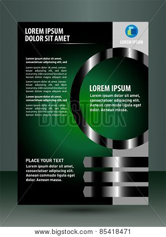 Green black brochure