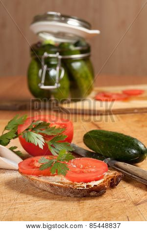 vegetable ingredients of breakfast