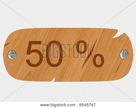 Madera letrero se estrelló con el 50% de inscripción