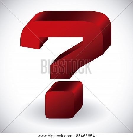 doubt design over gray background vector illustration