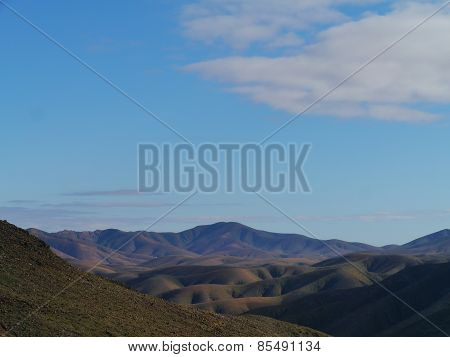 The mountains of Cardon on Fuerteventura