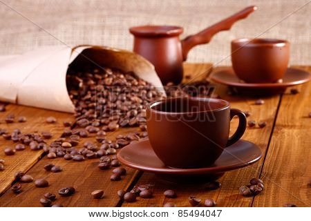 Coffe Cups And Utensil
