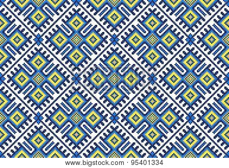seamless embroidered good like handmade cross-stitch ethnic Ukraine pattern