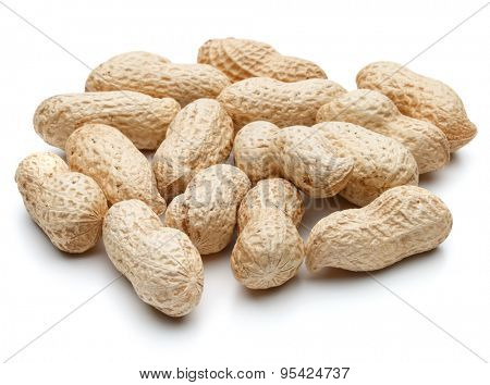 peanut pod or arachis isolated on white background cutout