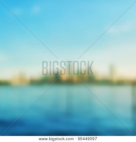 Abstract Background - Blurred Image - Miami Skyline