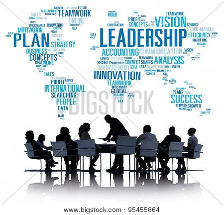 Leadership Boss Management Coach Chief Global Concept